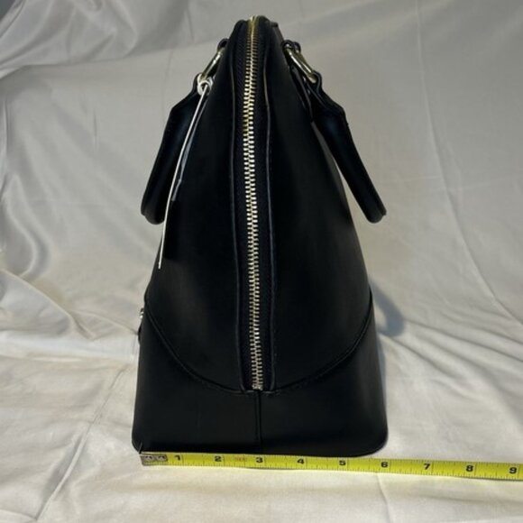 BCBG NWT Ivy Dome Satchel Black with Detachable Strap Shoulder Handbag Large - Picture 3 of 14